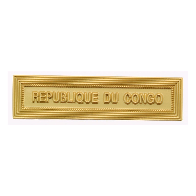 Agrafe pour médaille République du Congo Vermeil