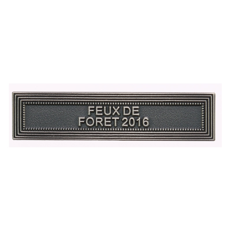 Agrafe pour médaille Feux de forêt 2016 Vieil argent