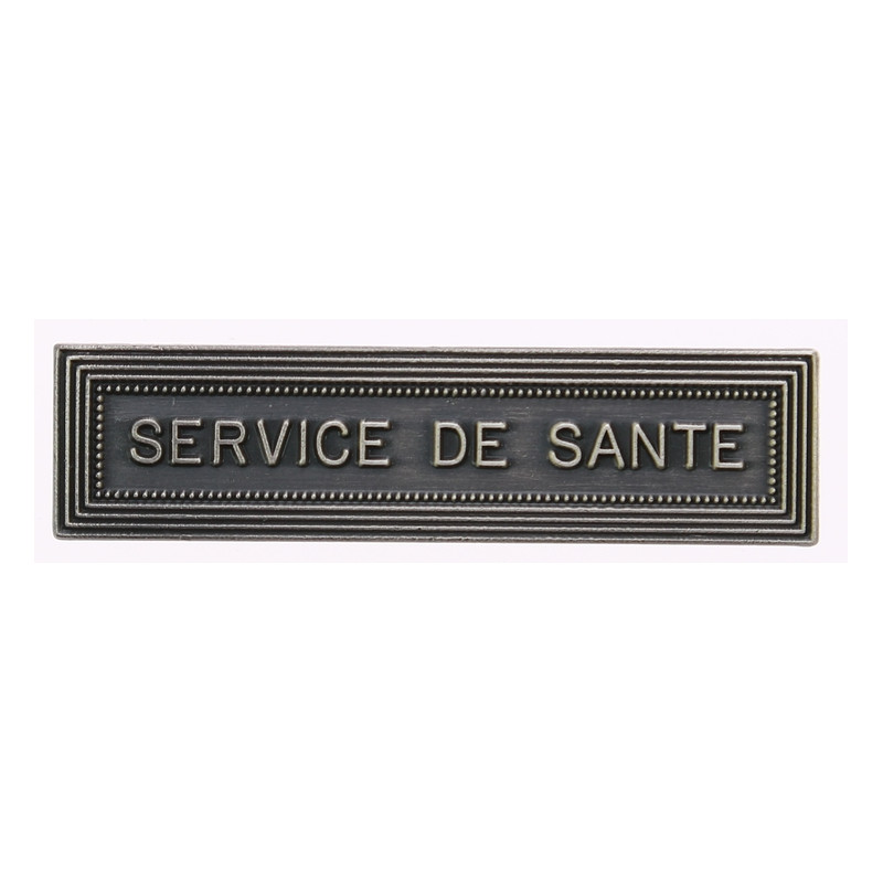 Agrafe pour médaille Service de santé Vieil argent