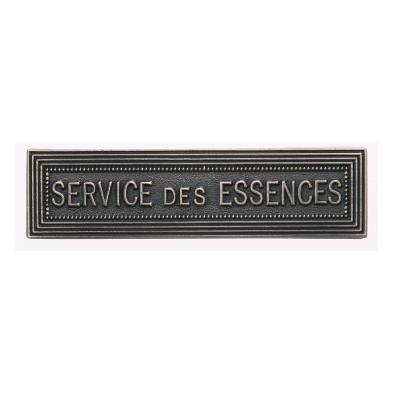 Agrafe pour médaille Service des essences Vieil argent