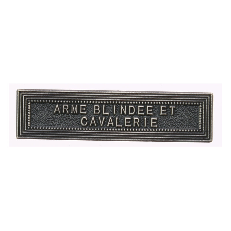 Agrafe pour barrette Arme blindée et cavalerie Vieil argent