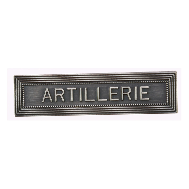 Agrafe pour barrette Artillerie Vieil argent
