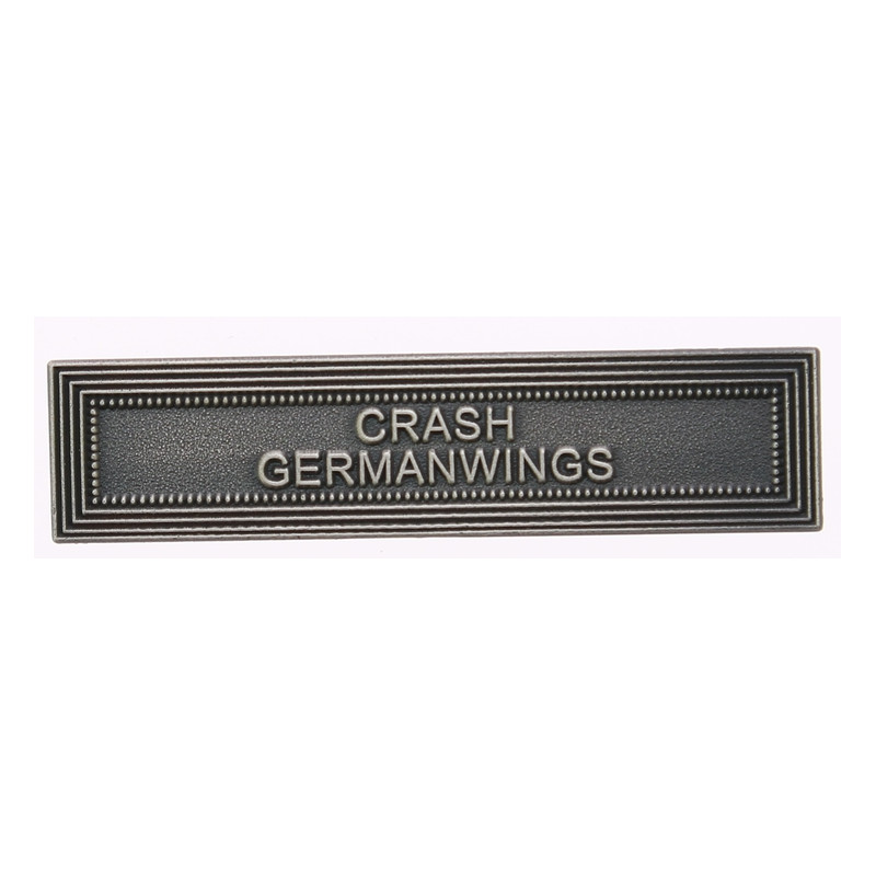 Agrafe pour barrette Crash Germanwings Vieil argent