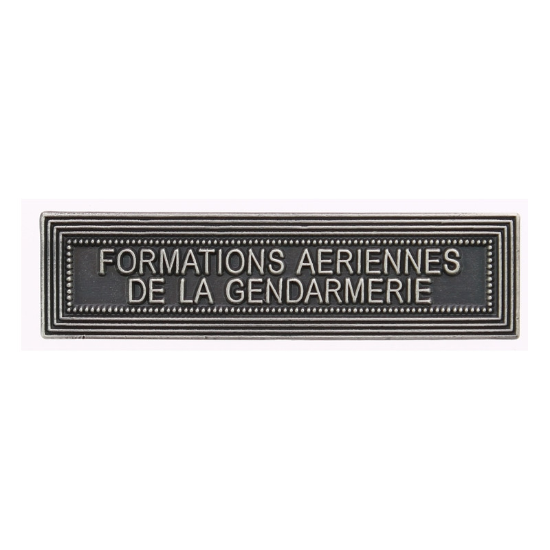 Agrafe pour barrette Formations aériennes de la gendarmerie Vieil argent