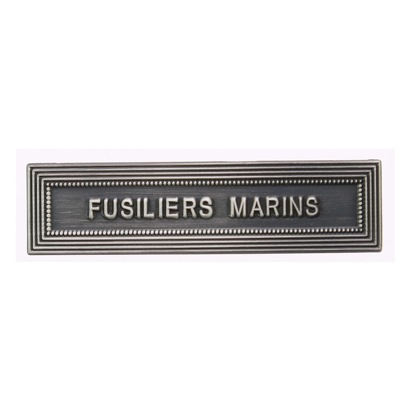 Agrafe pour barrette Fusiliers marins Vieil argent