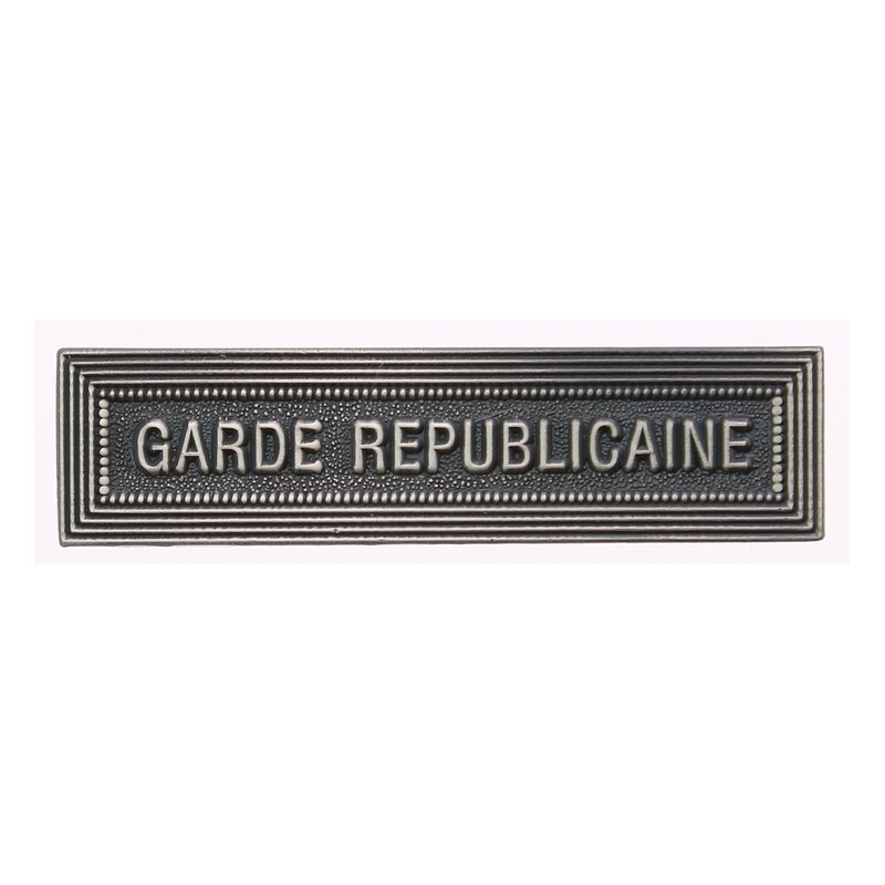 Agrafe pour barrette Garde républicaine Vieil argent