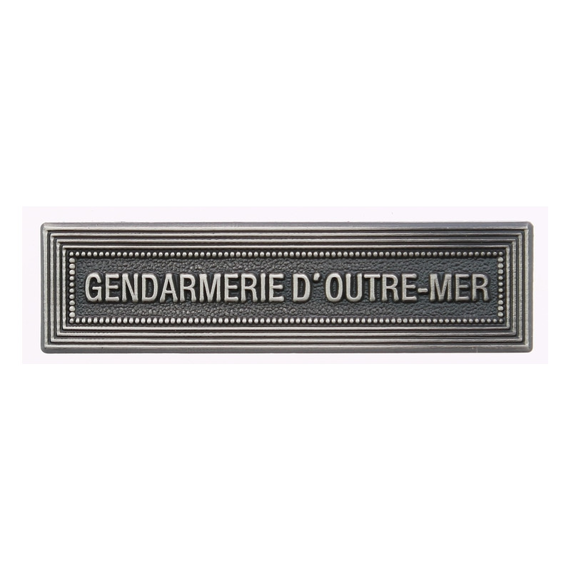 Agrafe pour barrette Gendarmerie d'outre-mer Vieil argent