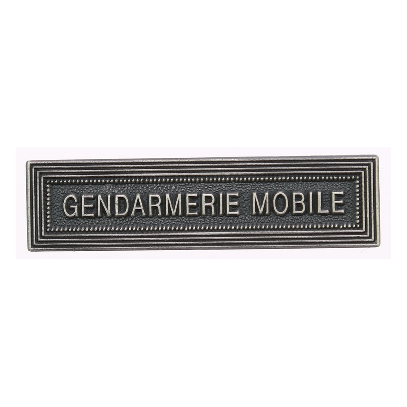 Agrafe pour barrette Gendarmerie mobile Vieil argent