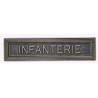 Agrafe pour barrette Infanterie Vieil argent