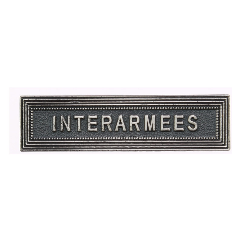 Agrafe pour barrette Interarmées Vieil argent