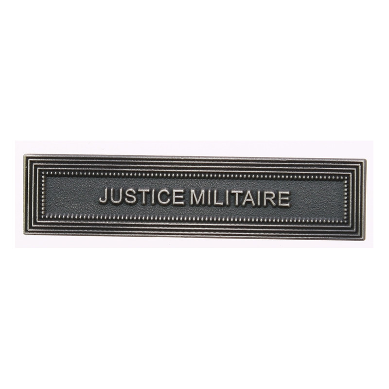 Agrafe pour barrette Justice militaire Vieil argent