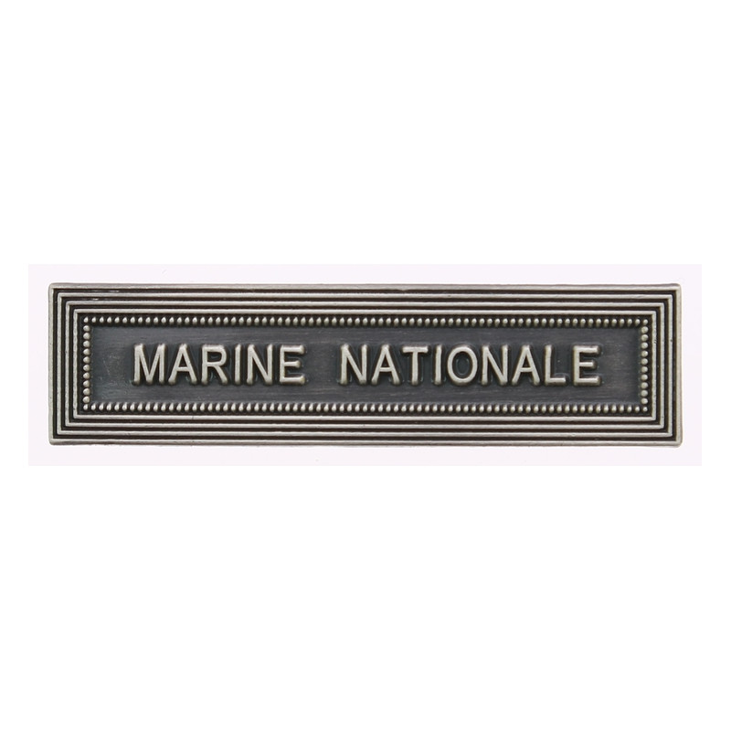 Agrafe pour barrette Marine nationale Vieil argent