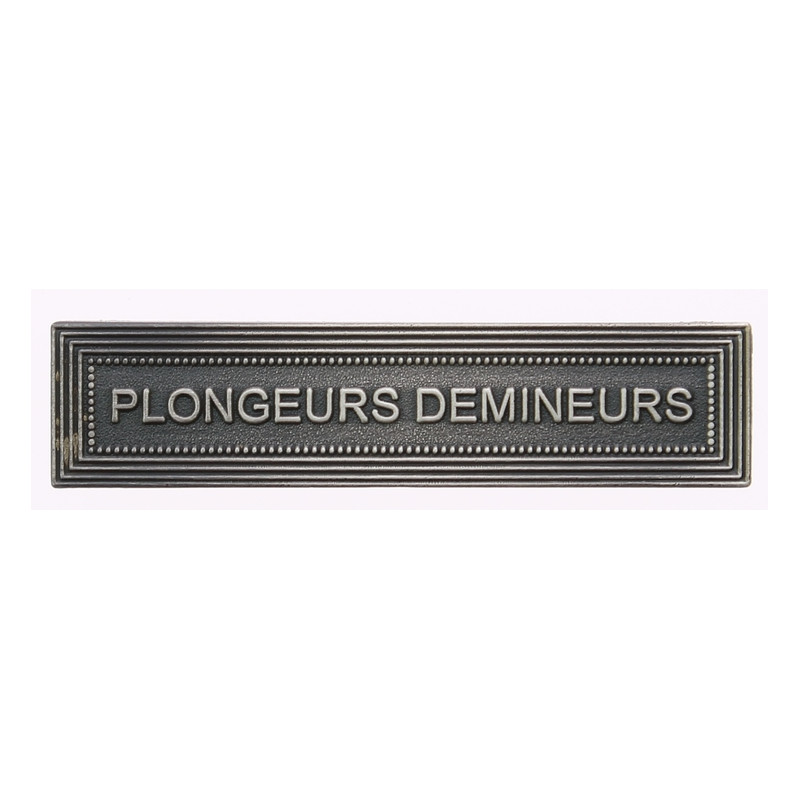 Agrafe pour barrette Plongeurs démineurs Vieil argent