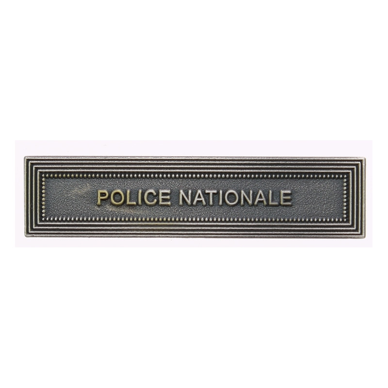Agrafe pour barrette Police nationale Vieil argent
