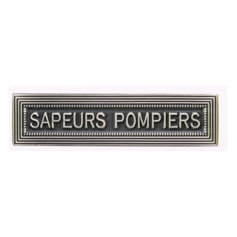 Agrafe pour barrette Sapeurs-pompiers Vieil argent