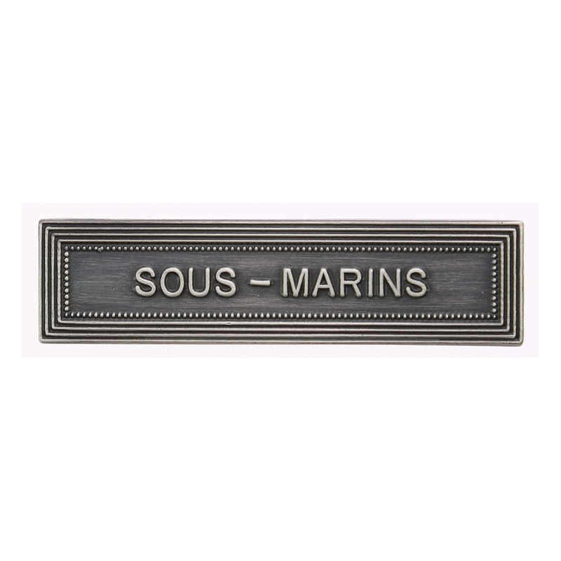 Agrafe pour barrette Sous-marins Vieil argent