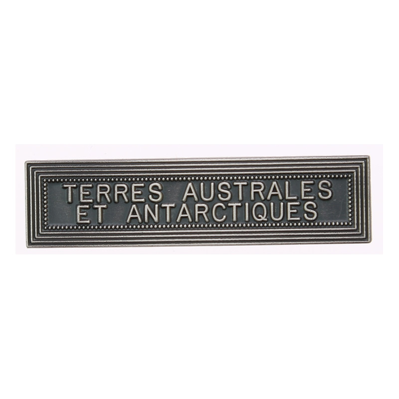Agrafe pour barrette Terres australes et antarctiques Vieil argent