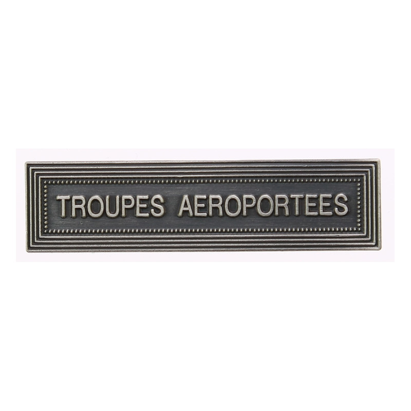 Agrafe pour barrette Troupes aéroportées Vieil argent