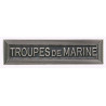 Agrafe pour barrette Troupes de marine Vieil argent