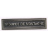 Agrafe pour barrette Troupes de montagne Vieil argent