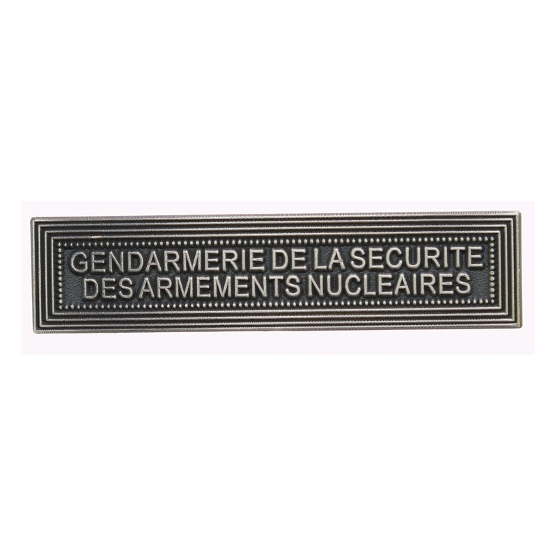 Agrafe pour barrette Gendarmerie de la sécurité des armements nucléaires Vieil argent