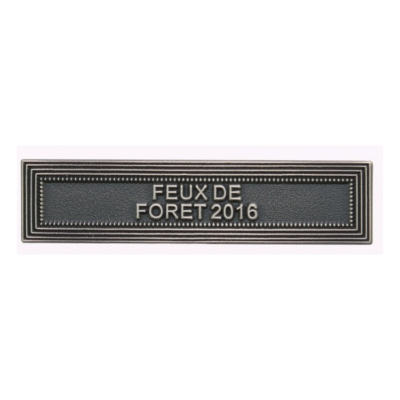 Agrafe pour barrette Feux de forêt 2016 Vieil argent