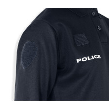 Polo manches longues bleu marine (Femme)