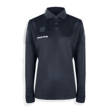 Polo manches longues bleu...