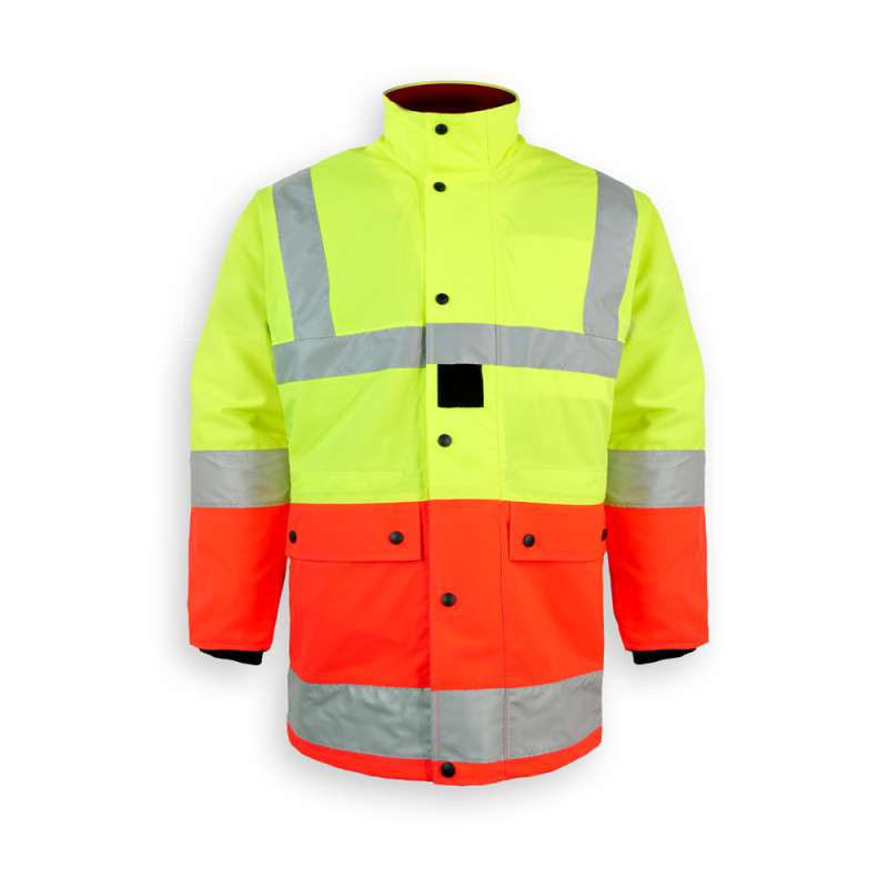 Parka jaune rouge HV