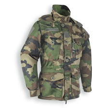 Parka capuche bariolée