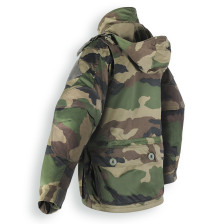 Parka capuche bariolée