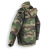 Parka capuche bariolée