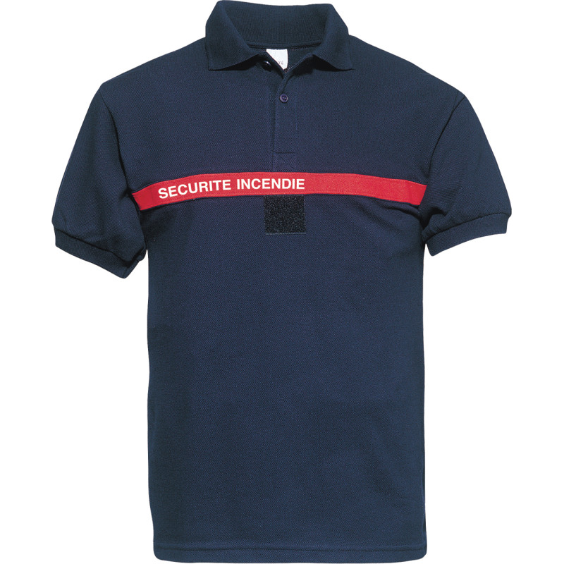 Polo sécurité incendie bleu