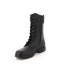 Rangers Pompier noires montantes à zip semelle cousue