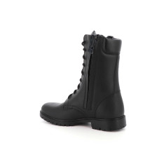 Rangers Pompier noires montantes à zip semelle cousue