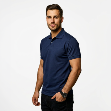 Polo uni manches courtes