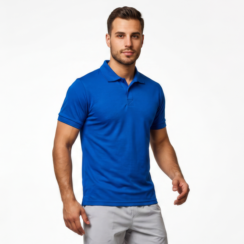 Polo uni manches courtes