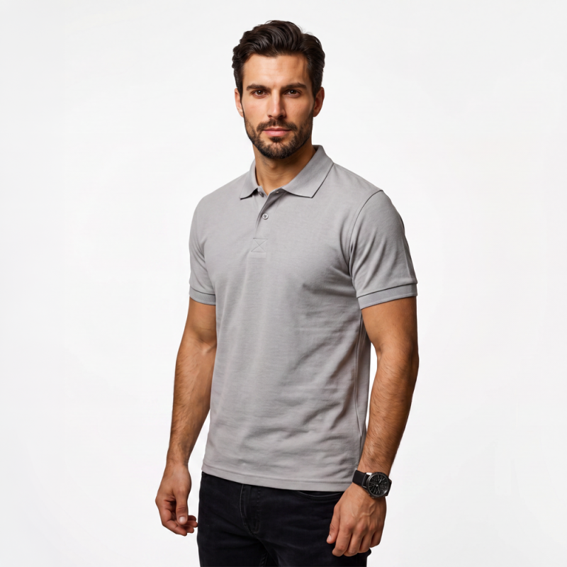 Polo uni manches courtes